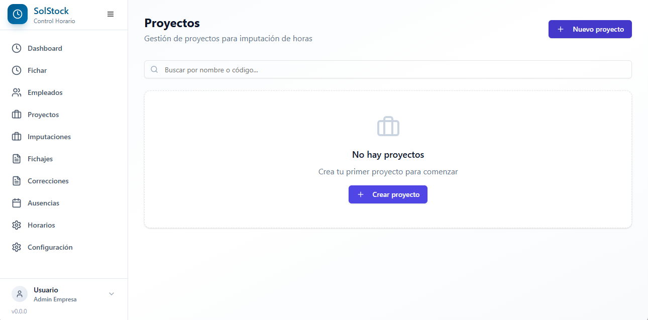 Pantallazo registro horario